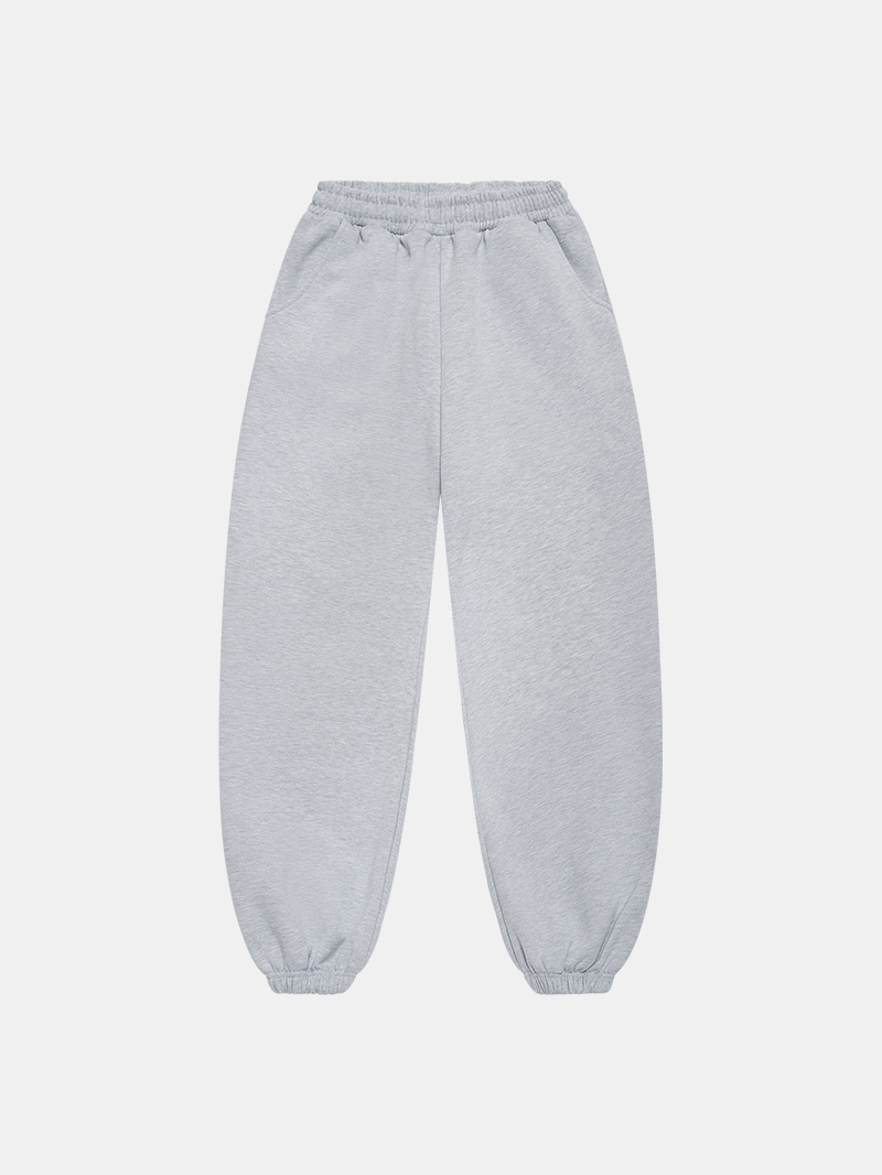 MELANGE GREY CUFF SWEATPANT