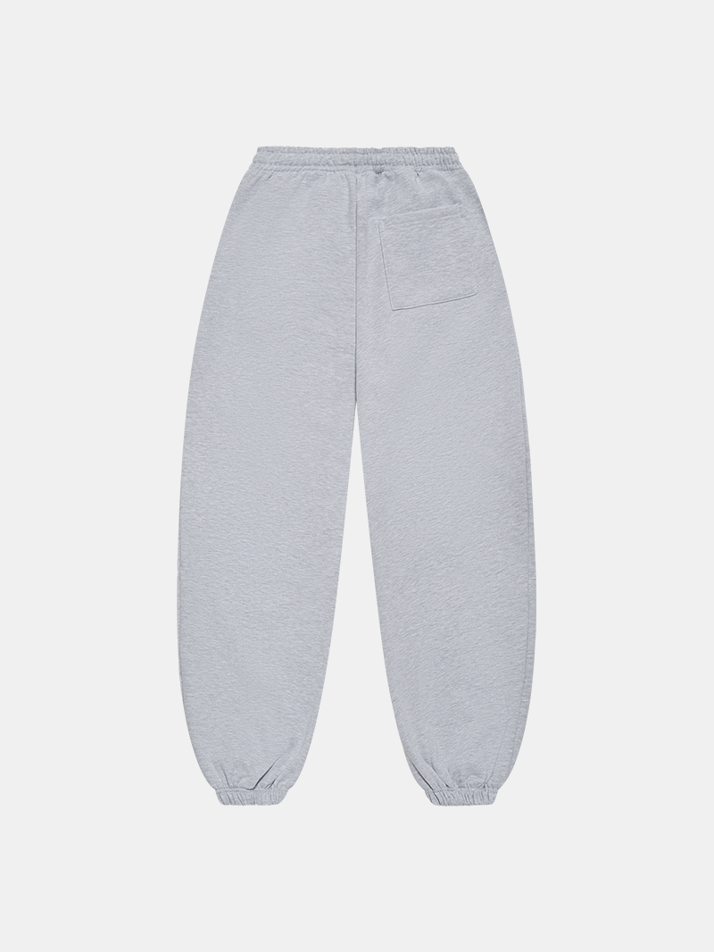 MELANGE GREY CUFF SWEATPANT