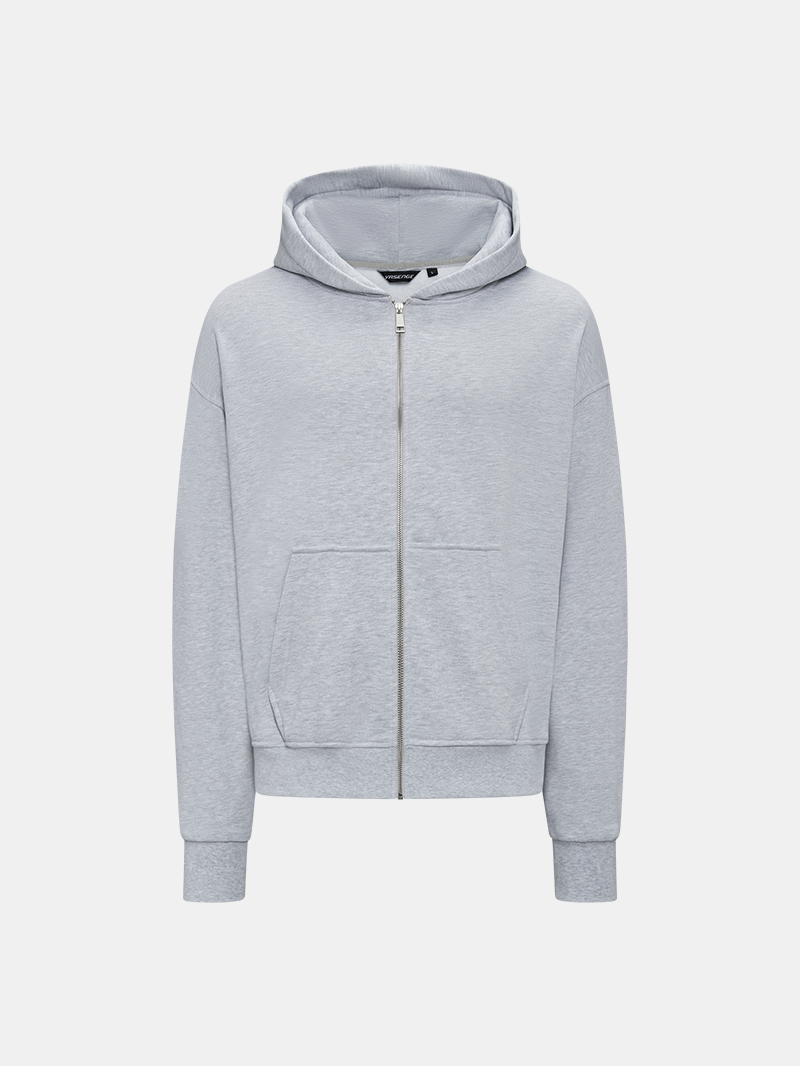 MELANGE GREY FULL ZIP